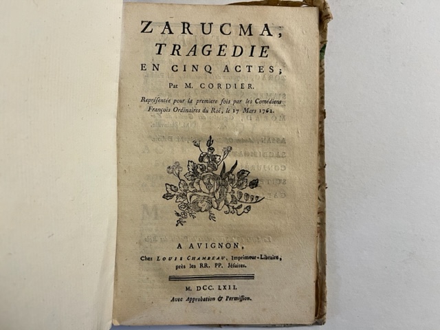 Zarucma. Tragedie en cinq actes